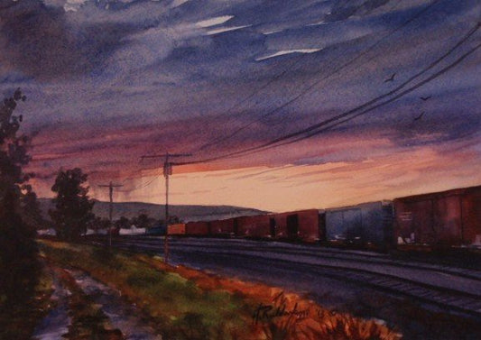 "Railyard Sunset"